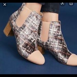 Anthropologie Velvet Bootie